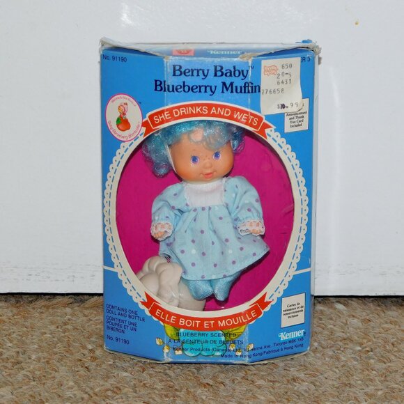 1984 Kenner Strawberry Shortcake Berry Baby Blueberry Muffin Complete in Box - Picture 1 of 14